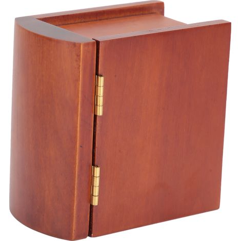 Boîte à musique en bois en forme de livre avec mécanisme à barres plaquées or, un cadeau original pour les fêtes et festivals, proposant plusieurs morceaux. (1/5)