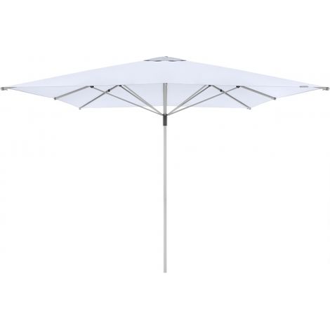 Doppler Sonnenschirm/ Großschirm "Telestar"  400 x 400 cm, weiß, ohne Volant, Bezug aus 100% Polyester, Gestell aus Aluminium, 25 kg (1/5)