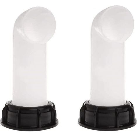 Bec de Vidange avec Ecrou IBC, 2Pcs Buse de Réservoir d'eau Raccord, Vanne Cuve a Eau, IBC Rallonge de Cuve pour Réservoirs D'eau IBC, Irrigation Agricole, Pipelines, 60MM