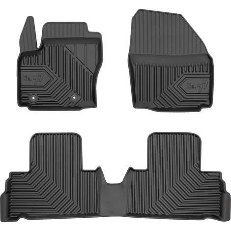 Tapis de Sol de Voiture pour Ford S-Max I 2006-2014 TPE Antidérapant Noir 3Pcs (1/5)