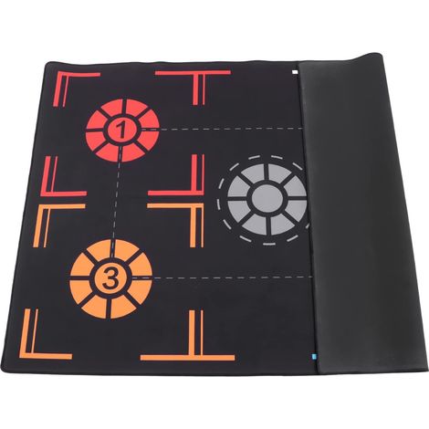 Tapis D'entraînement de Basket-ball 2mm, Silencieux, en Caoutchouc épais, Amélioration des Compétences de Dribble pour Enfants, Noir (1/5)