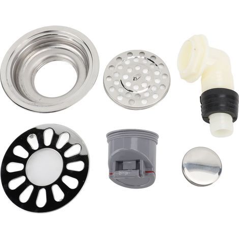 Rundes Spülbecken aus Edelstahl 304 mit geruchsdichtem Bodenablauf und 9 cm Duschablage (1/5)