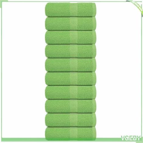137018 Serviettes de toilette 10 pièces FROGN Vert pomme 30 x 30 cm 100 % coton 7291712404825 (1/5)