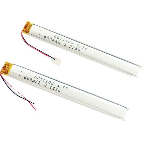 Polymer lithium battery 6011105-600mAh power supply for wardrobe lights, kitchen cabinet lights, and beauty instruments. (1/2)