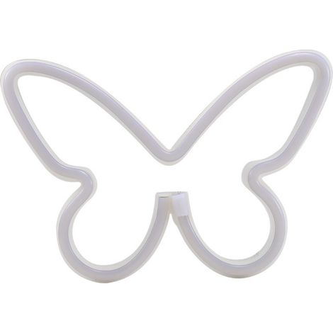 Lampe Néon Papillon - Alimentation USB Et Pile - Décoration Murale Chambre - Lumière LED Rose - 1 Pièce (1/5)