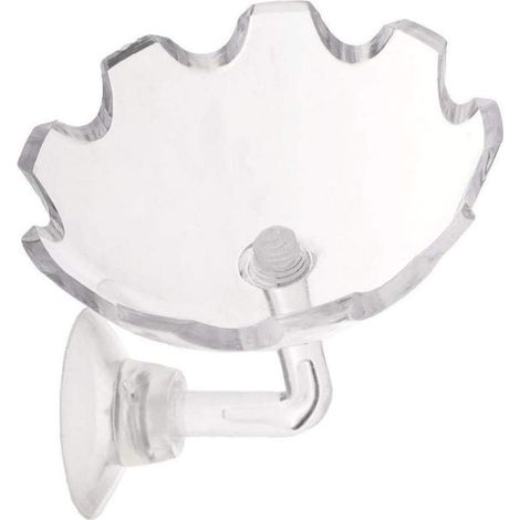 1 Stück Garnelenfutterröhrchen, transparent, in Fischform