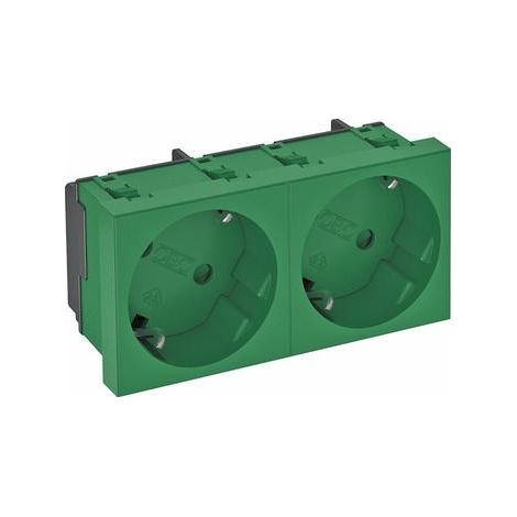 OBO Bettermann Vertr Steckdose 33 Grad, 2-fach Schutzkontakt STD-D3S MZGN2 (1/5)
