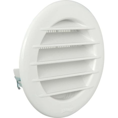Grille ronde à encastrer en plastique blanc - Ø100 mm - PASS AIR 33 - First Plast (1/5)