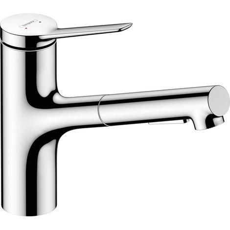 Hansgrohe Zesis M33 Mitigeur de cuisine 150 avec douchette extractible 2 jets, Chrome (74800000) (1/5)