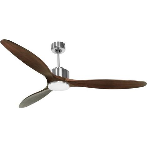Modulo de KlassFan - Super déstratificateur d'air, avec lumière Chrome et bois . idéal pour 70 à 90 m²  DC3P5DW166L1Ch