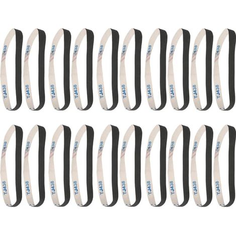 Lot de 20 rouleaux de papier de verre à bande abrasive pour le meulage, le polissage et l'ébavurage des métaux, grain 100 (1/5)