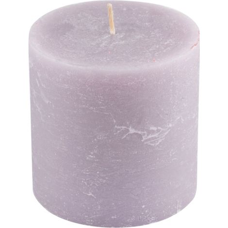 Bougie Pilier Déco "Rustique" 10cm Taupe (1/2)