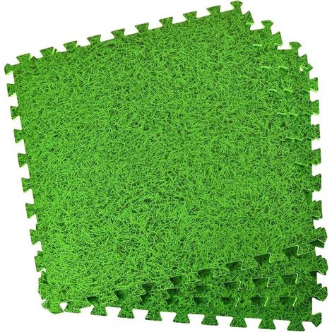 Kit 6 mattonelle Tappetino protezione fondo piscina effetto erba 40cm (1/4)