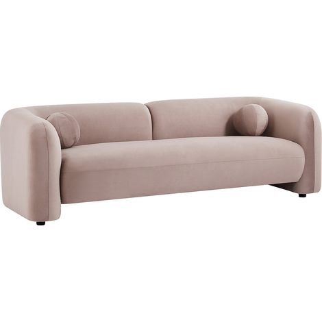 Divano 3 posti in Velluto Rosa  - OVOTAS