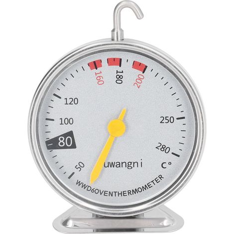 Thermomètre de cuisine, de four, de cuisson et d'alimentation de haute précision, avec support suspendu en acier inoxydable, résistant aux hautes températures de 50 à 280 °C.-AquaForge (1/5)