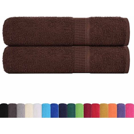 Serviettes de douche FROGN 2 pcs marron 70x140 cm 360 g/m²