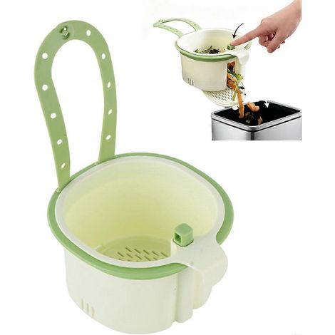 Égouttoir suspendu pour évier de cuisine, multifonctionnel, avec couvercle inférieur ouvrable. (1/5)