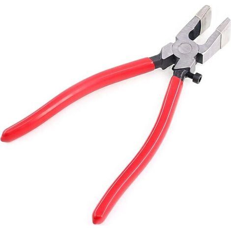 Lntyq Pince robuste pour porte-clés, pince en métal et verre avec mâchoires incurvées, pince de course en studio, embouts en caoutchouc, parfaite pour l'installation de matériel de porte-clés (1/5)