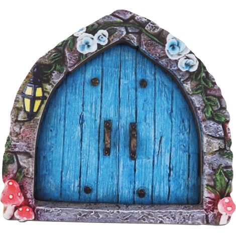 Porta delle fate per alberi in miniatura, accessori decorativi per esterni, scultura artistica per patio, decorazione murale per la cameretta dei bambini. (1/5)