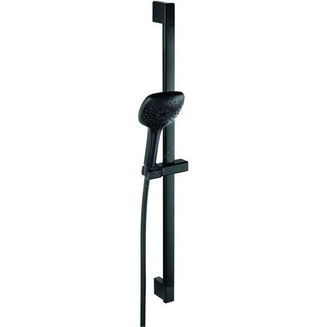Novaservis - Ensemble pomme de douche, support, barre et flexible, noir mat KIT201,5