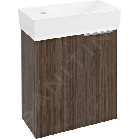 Sapho Latus - Meuble lavabo 44x50x22 cm, pin rustique LT090-1616 (1/3)