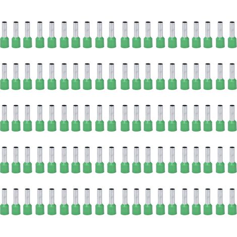 Lot de 100 embouts de câble isolés en cuivre PVC vert E6012 6mm² pour matériel électrique, gaine thermorétractable anti-corrosion (1/5)