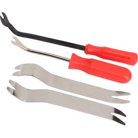 Kit de 4 outils de dépose de garnitures audio, barre de levier pour installation de panneaux de porte, radio de voiture, bateaux, camping-cars et camions (1/5)