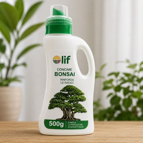 Lif engrais liquide bonsai en flacon de 500 g avec formule renforce'e pour renforcer les racines et assurer une nutrition e'quilibre'e pour toutes les espe'ces de plantes de cet exemplaire
