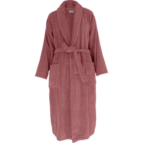 Peignoir col chà¢le Eponge coton 380 gr/m² Naà¯a Vent du sud - Bois de rose - Taille S