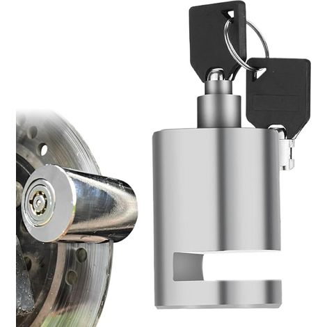 Lucchetto antifurto per freno a disco con allarme, impermeabile, resistente, strumento compatto per freno a disco, per la sicurezza di moto, scooter e biciclette, 4,4 x 3,1 cm, 200 g (1/5)
