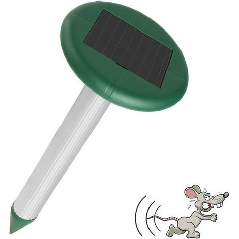 Ultraschall-Solar-Maulwurfabwehrgerät, 1 Stück, wasserdichtes Ultraschall-Maulwurfabwehrgerät, Mäuseabwehrgerät, batteriebetrieben, Schlangenabwehrgerät, für den Außenbereich gegen Vögel, Schlangen un (1/5)