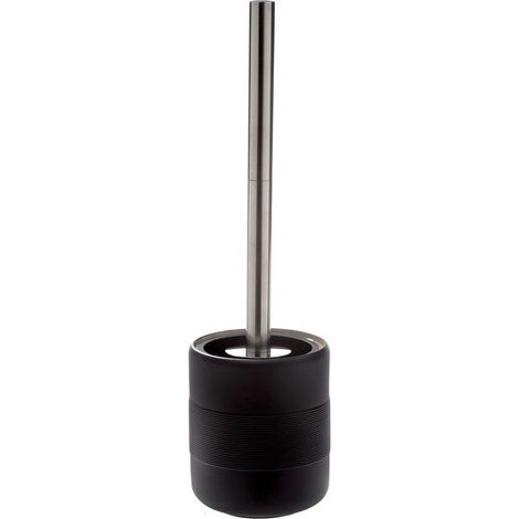brosse wc avec support Porcelaine KYOTO Noir Spirella (1/2)