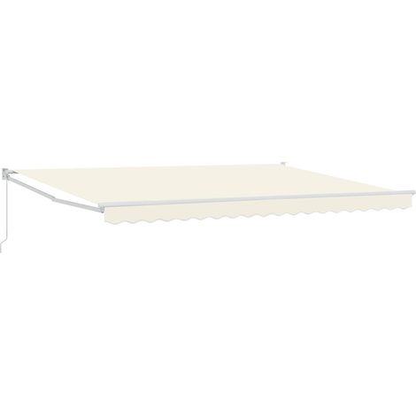 Manuell einziehbare Markise Creme 4 x 2 m