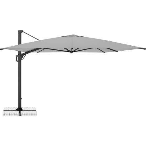 Doppler Ampelschirm "LIFE Side" 300 x 400 cm, hellgrau, Bezug aus 100% Polyester, Gestell aus Stahl und Aluminium, Gewicht 32,3 kg (1/5)