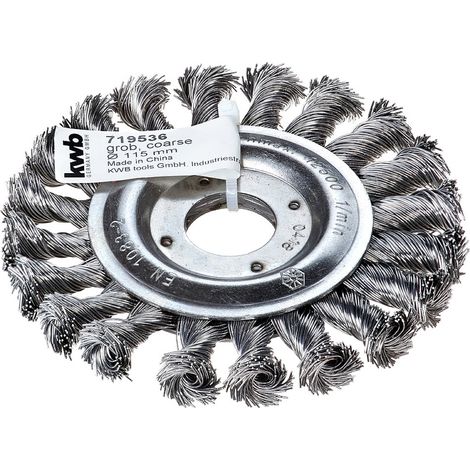 kwb AGGRESSO-FLEX® Scheibenbürsten, gezopfter HSS-Stahldraht für Einsatz mit Winkelschleifer 71953 (1/3)