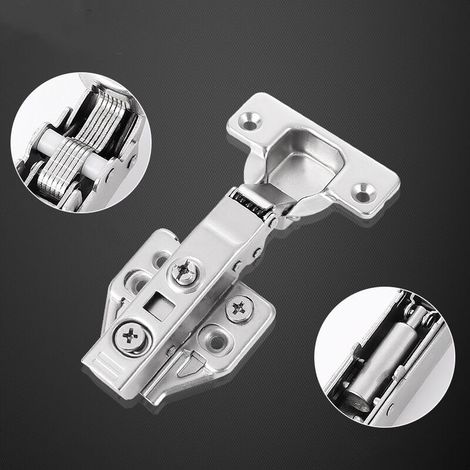 Complètement Recouvrante Charnieres avec Amortisseur Intégré Mécanisme de Fermeture Automatique Charnière pour Armoires de Porte Cuisine Lot -Bras droit tridimensionnel articulé en acier laminé à froi (1/5)