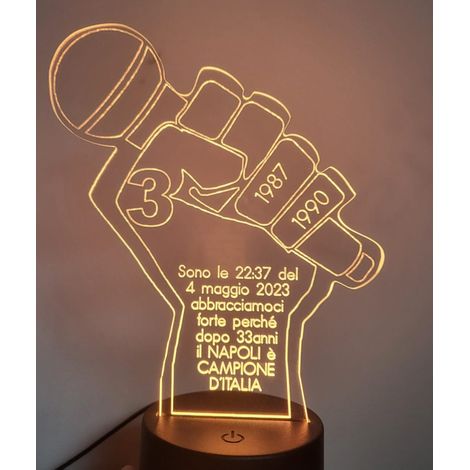 Lampada 3d Celebration With Rgb Colours Napoli 3 Discovered Design (1/3)
