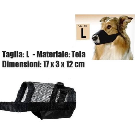 Muselière Pour Chien Taille L Toile Robuste Légère Non Toxique Lavable Noir