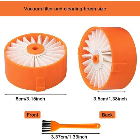 8 Pack Vacuum Filters for Black + Decker BSV2020G & BSV2020P Cordless & Accessories Replacement Filters Powerseries Extreme Stick Vacuum Cleaner with Cleaning Brush NPTERBL (1/4)