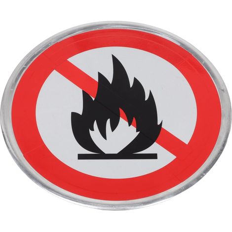 Panneau Interdiction de Fumer de Sécurité Incendie Haute Visibilité en Aluminium et Flammes Ouvertes pour Prévention des Feux, pour Camping et Extérieur (1/5)