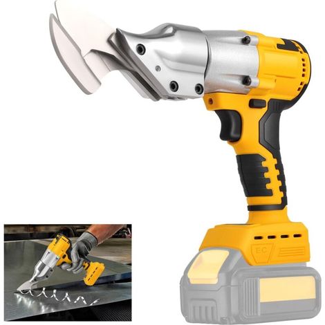 Akku-Metallschere, bürstenloser Motor, kompatibel mit Dewalt 20V-Akkus, 360° drehbarer Scherkopf, LED-Licht, einstellbare Geschwindigkeiten für Leder, Teppich und Metall