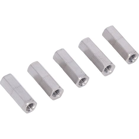 Écrou raccord hexagonal M6x1 L30mm, lot de 10, acier inoxydable 304, anti-rouille, connecteur fileté pour tige (1/5)