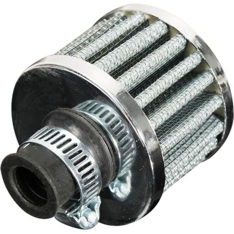 12 mm x 50 mm x 56 mm Ölentlüftungsfilter, Kaltluft-Kraftstoffmotor, Kurbelgehäuse, passend für Auto, Silber
