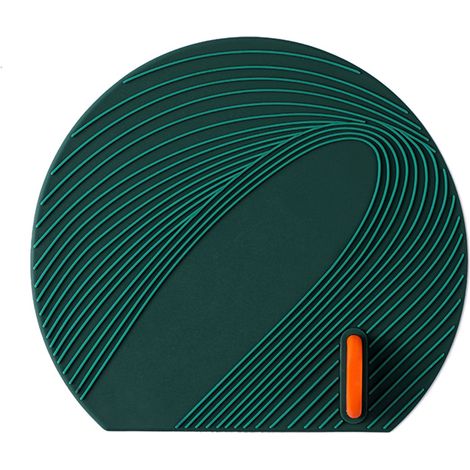 Duschablaufstopfen mit Becherform, Silikon – Dunkelgrünes PVC, gemusterte Linien, 14 x 16 cm (6 Zoll), 1 Stück (1/5)