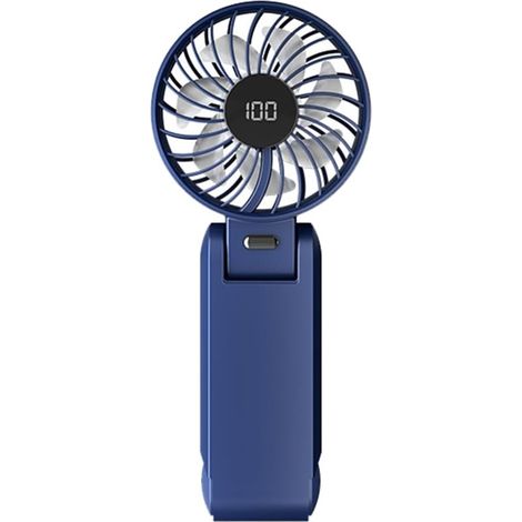 Ventilateur tour de cou pliable portable, mini ventilateur mains libres rechargeable USB, refroidissement silencieux pour bureau voyage sport et activités extérieures (1/5)