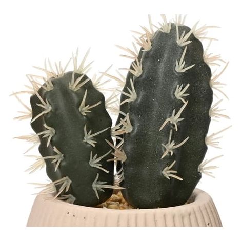 Cactus en pot, plante décorative artificielle, 1 pièce, 14 x 8,5 cm (1/3)