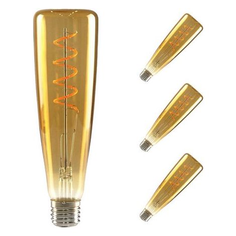 GBLY Lampada LED E27 Retro Edison 4W 2200K Lampada a filamento spiralato decorativa