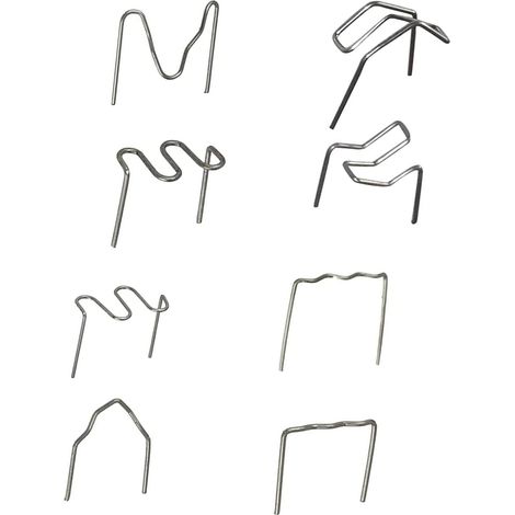 800PCS Baguettes de Soudage, Auto Pare-chocs Automatique Plastique Agrafes Chaudes, Soudage Réparation pour Agrafeuses - Plat/Coin Extérieur/Coin Intérieur/Vague Pré Coupe (1/5)