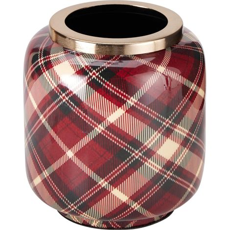 Vaso in ferro a quadretti 15 cm PERAGA CHRISTMAS