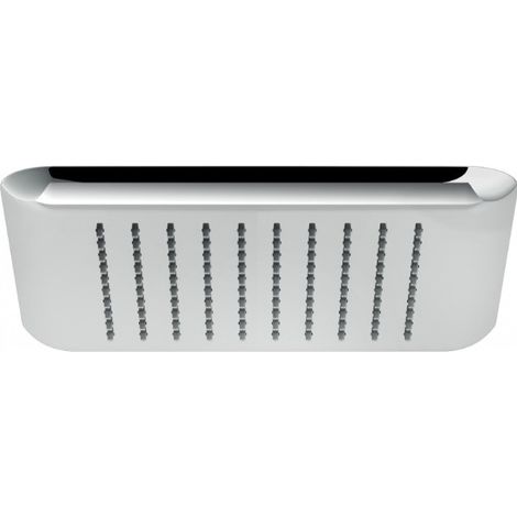 Pomme de douche modèle carré 24x24 cm anticalcaire en laiton chromé - Nobili